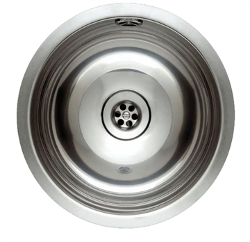 Lavabo Rio L håndvask Ø29 cm, Rustfrit stål til Nedfældning, Planlimet, Underlimet